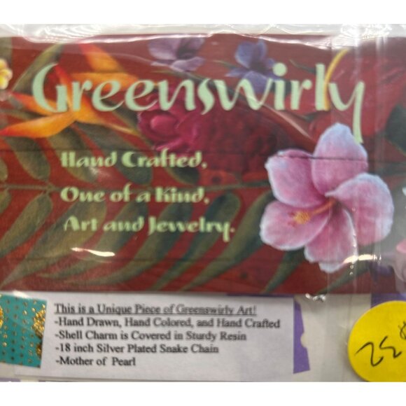 Necklace Sea shell Starfish Resin-Coated 18" Silver-Plated Chain Coastal Mermaid - Picture 5 of 5